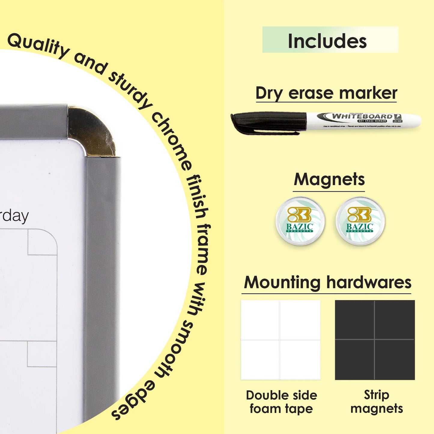 WuGenerals Weekly Mission Board – Dry Erase Task Board for Focus & Productivity